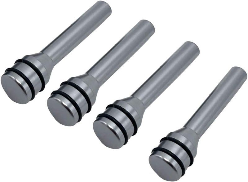 ZIMISI 4PCS Car Door Lock Knobs, 1.93" x 0.47" Safety Door Lock Cover, Aluminum Alloy Car Inner Door Pull Pins Replacement, Door Lift Bolt Decorative Accessory for Cars, SUVs, Trucks (Grey) - Image 1